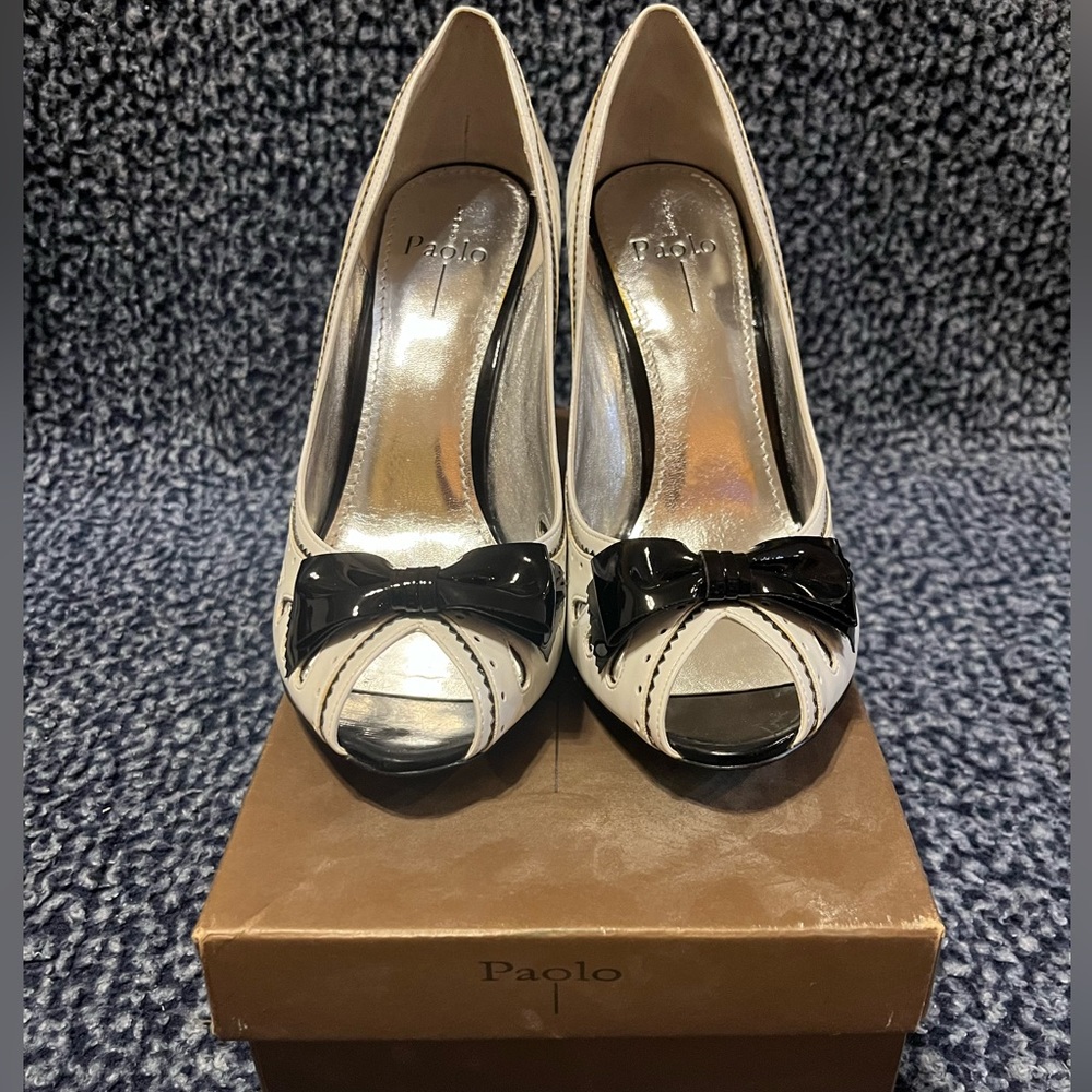 Paolo Black and White High Heels
